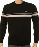 Lacoste Black Wool Mix Round Neck Sweater