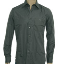 Grey Small Check Long Sleeve Shirt