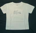 Kids White Large Croc Round Neck Cotton T-Shirt