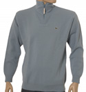 Light Blue & Grey 1/4 Zip Wool Mix Sweater