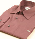 Mens Burgundy Long Sleeve Cotton Shirt