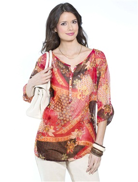 Ethnic Print Blouse