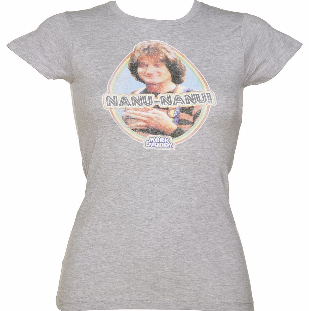 Grey Marl Nanu Nanu Mork And Mindy T-Shirt