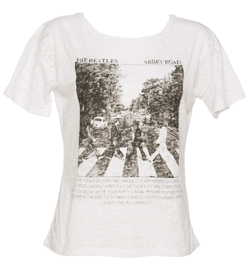 White Abbey Road Oversized Boxy Burnout