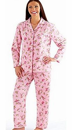 Ladies Floral Lady Selena Pyjamas LN149 Pink Floral 10-12