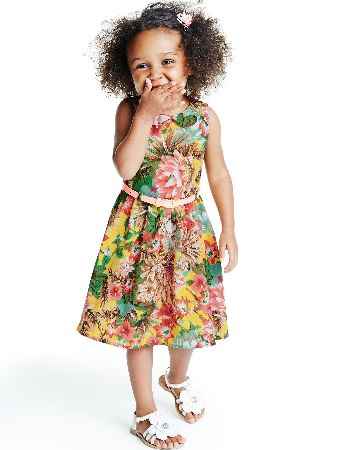 Ladybird Girls Tropical Floral Dress