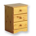 keswick three-drawer bedside cabinet