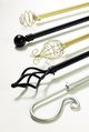 LAI metal curtain pole - beaded tulip finial