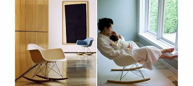 White Eames RAR Rocking Lounge Retro Rocker Chair