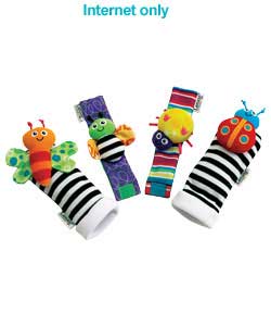 lamaze Gardenbug Wrist Rattle and Footfinder Set