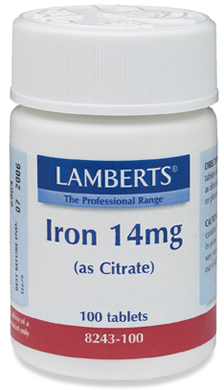 Lamberts Iron 14mg (as Citrate) x100