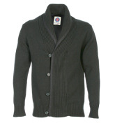 Grey Shawl Collar Cardigan