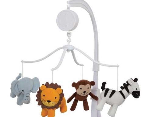 Lambs & Ivy Jungle Buddies Musical Mobile