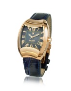 Lancaster Blue Universo Medium Gold Plated Date Watch