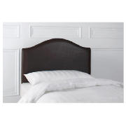 Headboard, Black Faux Leather, Single