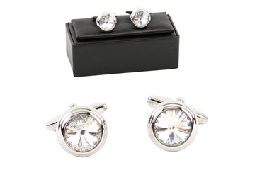 Large Crystal Cufflinks