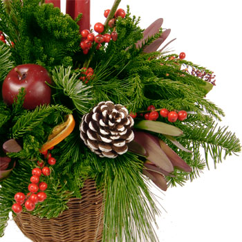 Festive Basket - flowers