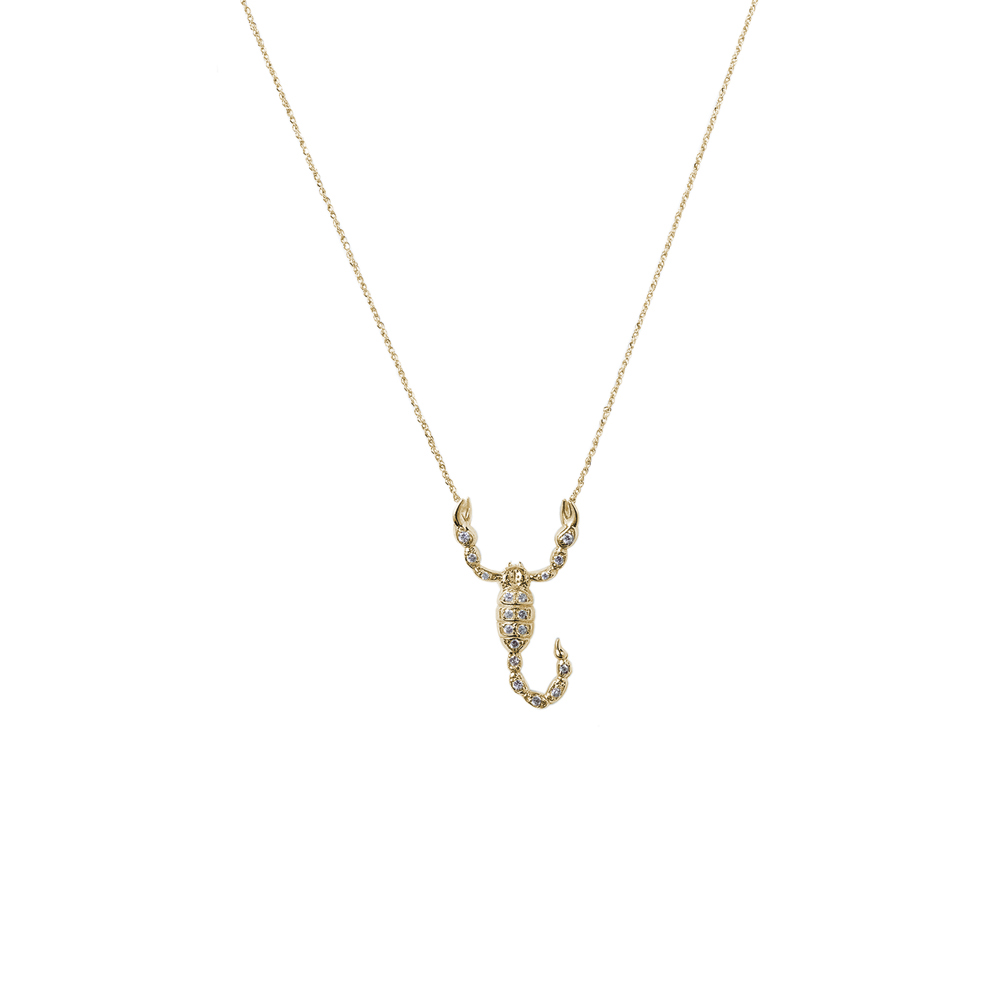 Large Scorpion Pendant - Yellow Gold