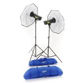 Lumen8 Kit F400 + 2 Stands & 2 Umbrellas