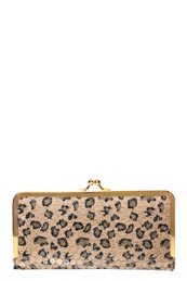 Leopard Sequin Framed Purse