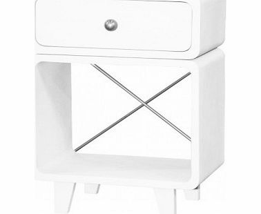 Laurette Zzz Bedside Table - White `One size