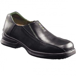 Female Lavoro Ladies Sophia Slip On Black Safety Shoe in Black