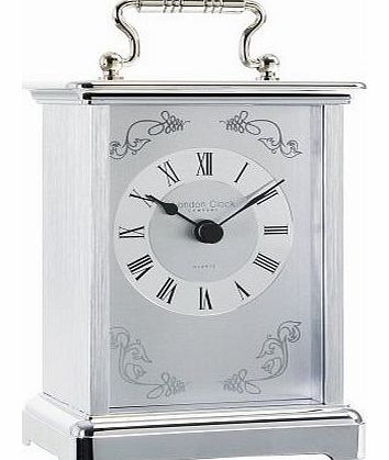 LC Design Chrome Carriage Mantle Clock 03001