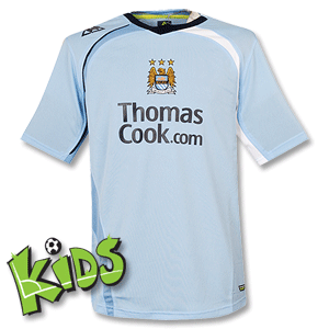 08-09 Man City Home Shirt - Boys