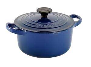 LE CREUSET 18cm Round Cast Iron Casserole Blue