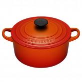 le creuset Satin Black Round Casserole 18cm