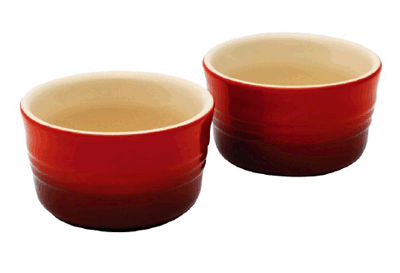 Le Creuset Stoneware Pack of 2 Ramekins - Cerise