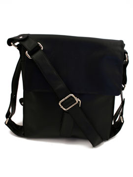 Black Buckle Messenger Bag