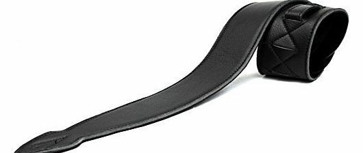 Leathergraft 2.5 inch Softee Leather Guitar Strap - Black