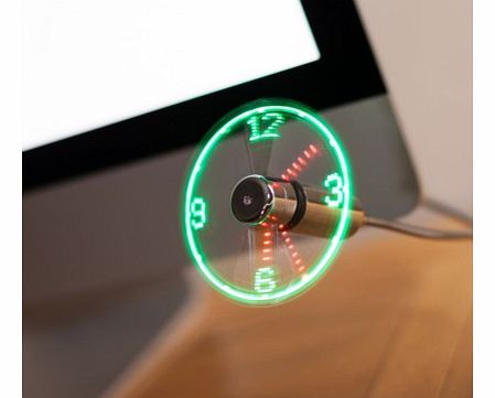 LED USB Clock Fan 4911CX