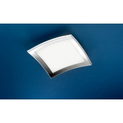 Basic Square Chrome Ceiling Light Small