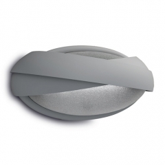 Leds-C4 Lighting Eclipse Light Grey Oval Outdoor Wall Light