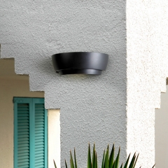 Leds-C4 Lighting Galilei Curved Dark Grey Outdoor Wall Light