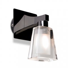 Luxe Black Chrome Bathroom Wall Light