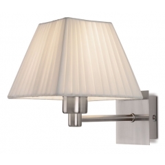 Leds-C4 Lighting Lyon Nickel Wall Light with Fabric Shade