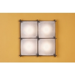 Leds-C4 Lighting Mali Brown Quad Square Wall Light