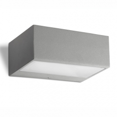 Leds-C4 Lighting Nemesis Light Grey Rectangular Wall Light