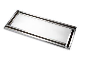 LEDS Lighting Avila Aluminium And Wood Rectangular Ceiling Light With A Matt Opal Polycarbonate Shade