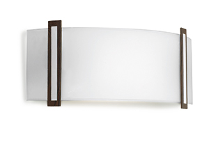 LEDS Lighting Lugo Modern Chrome And Wenge Wood Wall Light