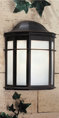 Outdoor Wall Light Traditional Brown Aluminium