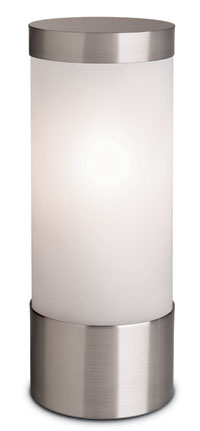 Table Lamp Modern Nickel-satin With Satin Glass Shade