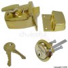 Brass Plated Cylinder Night Latch 57mm x