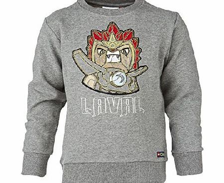 Lego Wear Legowear Boys Chima Shane 801 Sweatshirt, Grey Melange, 10 Years (Manufacturer Size:140)