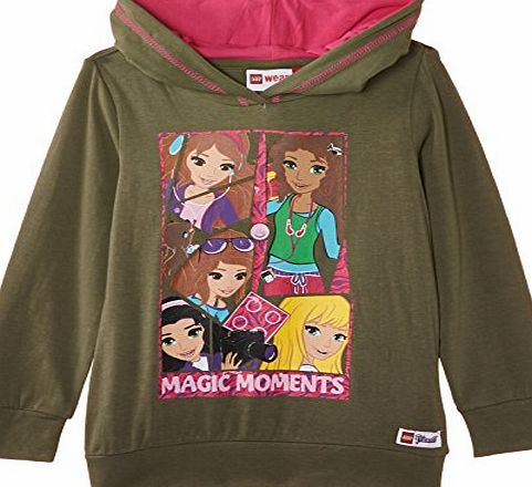 Lego Wear Legowear Girls Friends Tuxie 802 Hoodie, Jungle Green, 7 Years (Manufacturer Size:122)