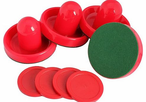 Leisure Pursuits Air Hockey Arcade Quality 4 x 63mm Pucks Red