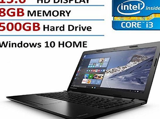 Lenovo 2016 Newest Edition Lenovo Ideapad 100 15.6-inch Premium High Performance Laptop, Intel Core i3 Processor 2.2GHz, 8GB Memory, 500GB Hard Drive, DVD Burner, HDMI, Bluetooth, Webcam, Windows 10